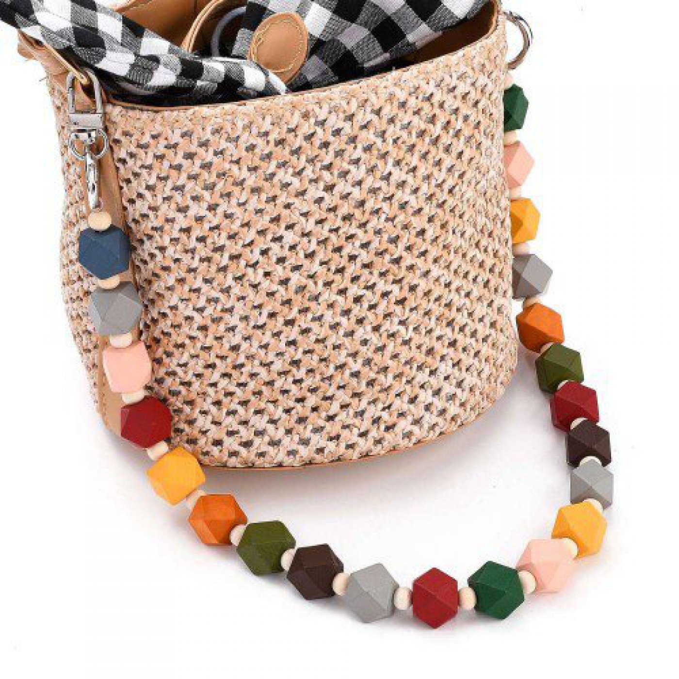 Natural Wooden Colored Beads Strap Everything Kuwait