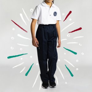 Pants Boy Poly Half Elastic All Grades