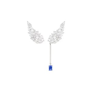 Blue Topaz Angel Wing Earrings
