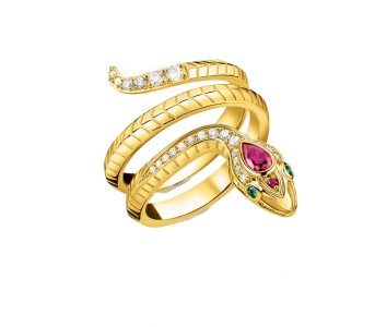 Double Snake Ring Ruby