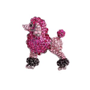 Pink Dog Brooch