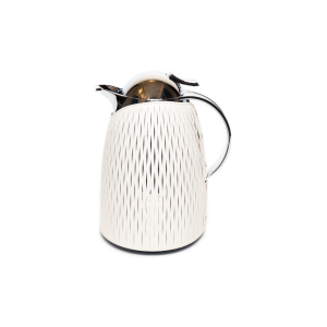 Thermal Carafes 1 L  in Cream with Leather Cover 