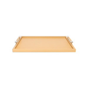 Big Rectangular Nocciola Leather Tray