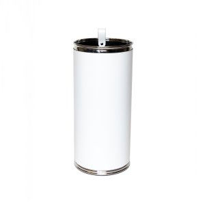Umbrella Stand Chromed  in White  