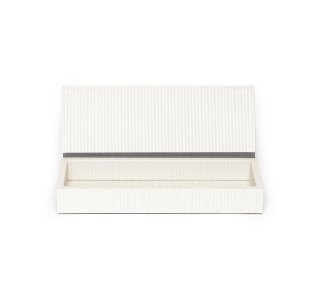 Desk Accessories Leather Pencil Holder with Cover in Cream