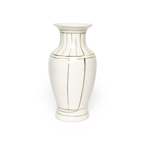 Ceramic Small Glossy White Vase