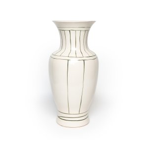 Ceramic Big Glossy White Vase