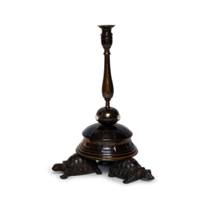 Small Brass Candelabra with Baroque Pearl