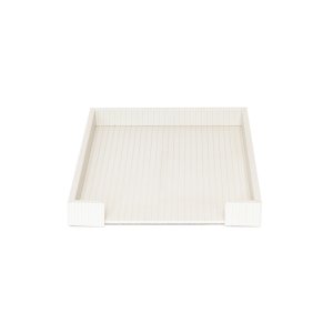 Desk Accessories Leather Tray in Cream
