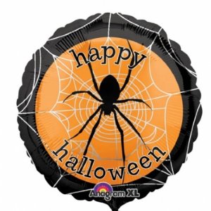  Halloween Party Collection S40 Spooky Spider Web Foil Balloon (Without Air, Helium, and Ribbon) 18In.