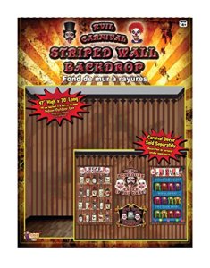 Halloween Party Collection Evil Carnival Striped Wall Backdrop