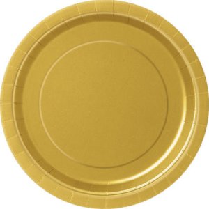 Gold Big Round paper plate (8pc)