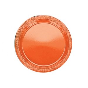 Orange Peel Small Round plastic Dessert Plate (20PC)