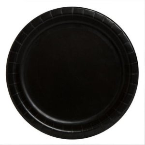 Midnight Black Small Round paper plate (8pc)