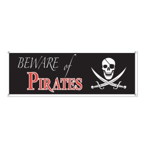 Pirates Party Collection Beware Of Pirates Sign Banner