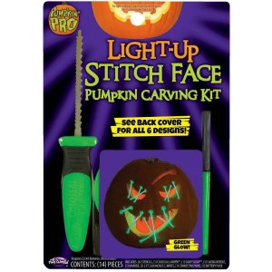 Halloween Party Collection E.L.Stitch Face Pumpkin Carving Kit | Green