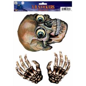 3D Window Sticker-Skull/Hand