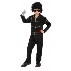 Bad Black Buckle Kids Costumes Michael Jackson Jacket Size S