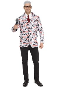 Fake News Reporter Man Costume One size