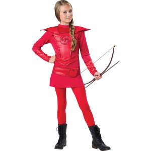 Warrior Huntress Red  girl Costume Size L