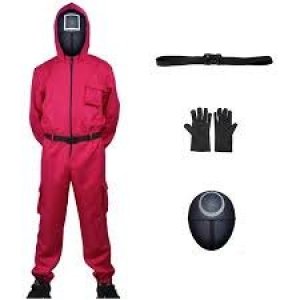 Squid Game Costume Red -Size L-adult