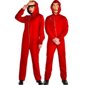 Money Heist Costume w/Mask -Size Large -adult