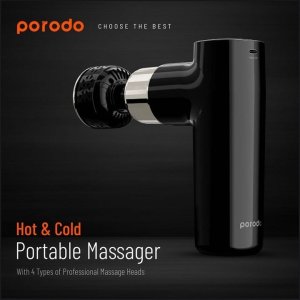 Porodo Lifestyle Hot & Cold Portable Massager With 4 Types Of Professional Massage Heads