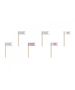 Sweets Party Collection Cupcake Toppers Mini Flags Mix, 6pc