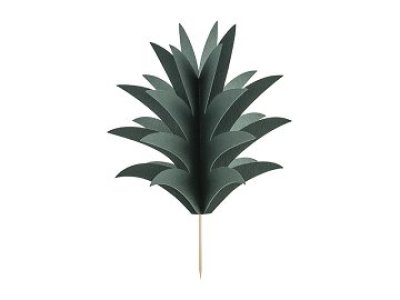 Aloha Party Collection Cupcake Toppers - Pineapple  6pc