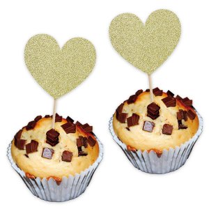 Sweet Love Party Collection Cupcake Toppers - Hearts 6pc