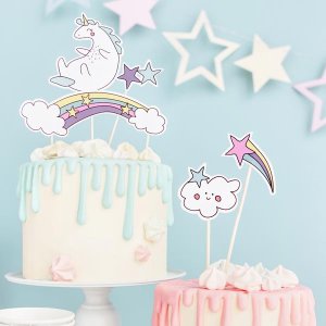 Unicorn Party Collection Cake Topper Unicorn,5pc 
