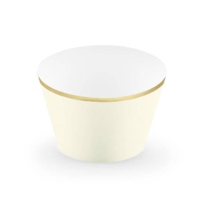 Cupcake Muffin Wrappers, Light Cream 6pc 