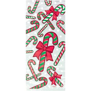 Christmas Party Collection 20 Candy Cane Cello Bags