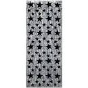 Metallic curtain-8FT-Black & Silver