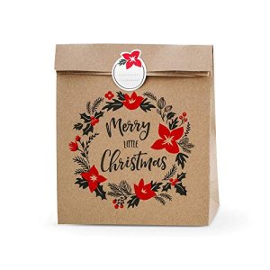 Christmas Party Collection Gift Bags Merry Little Christmas, Kraft, 25X11X27Cm 3Pc.