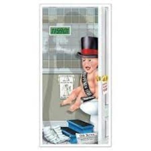 Happy New Year Party Collection Restroom Door Cover
