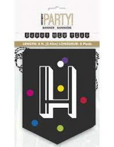 Happy New Year Party Collection Unique Party 8 Feet Neon Dots Happy New Year Banner