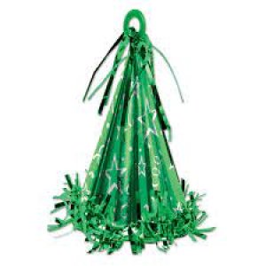 Happy New Year Party Collection Cone Hat Balloon Weight -GREEN