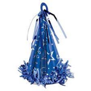 Happy New Year Party Collection Cone Hat Balloon Weight -BLUE