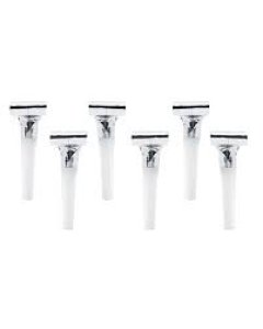 Happy New Year Party Collection Whistles, Silver 6Pc.