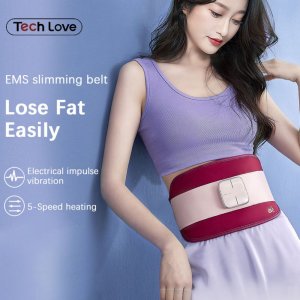 Techlove Recharagable  Wireless EMS Electric Beauty Slimming/Fat Removal Belt .  Electric Heat Waist Massager and Thin Belly Weight Loss