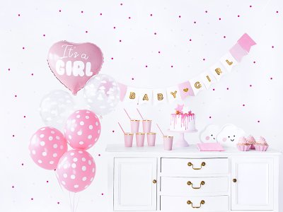 Baby Shower Decoration Kit Girl Pink 49 Pieces
