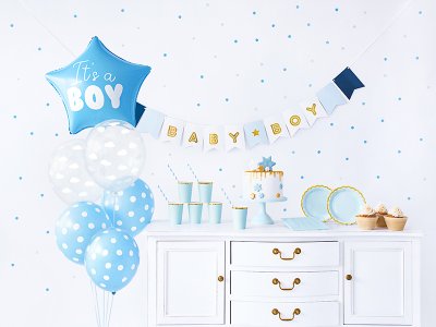 Baby Shower Decoration Kit Boy Blue 49 Pieces