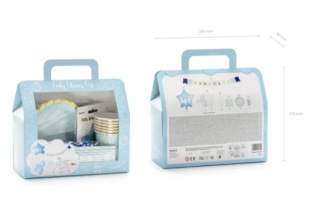 Baby Shower Decoration Kit Boy Blue 49 Pieces