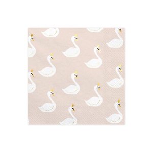 Lovely Swan Party Collection Serving Napkins 20pc