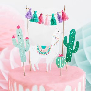 Llama party Collection Cactus Cake Toppers 5pc