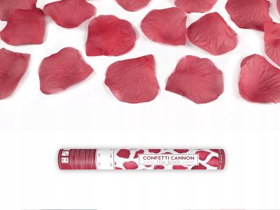 Confetti Cannon  Rose Petals, Deep Red, 80 Cm