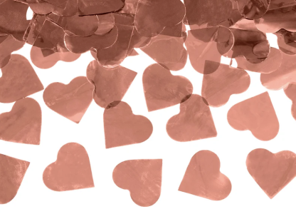 Confetti Cannon With Hearts, Rose Gold, 60Cm 