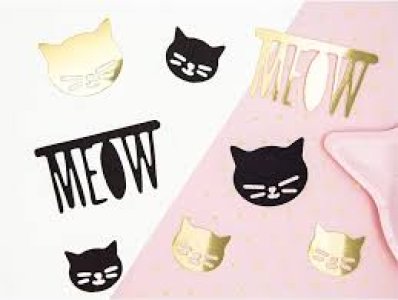Meow Party Collection Paper Decorations Cat cutouts 8pc