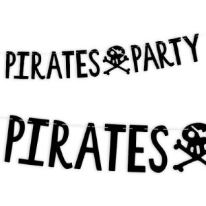 Pirates Party Collection Banner , Black, 1pc